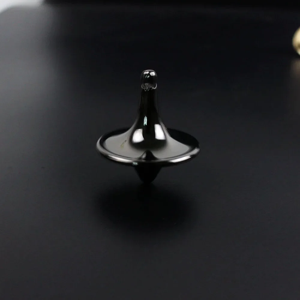 Silver Metal Gyro with Totem Design - Precision Spinning Top