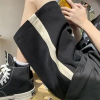 Shorts Women Summer Loose Wide Leg Knee-length Shorts High Waist Color Matching Casual Elastic Waist Sports 5 Point Shorts - Image 2