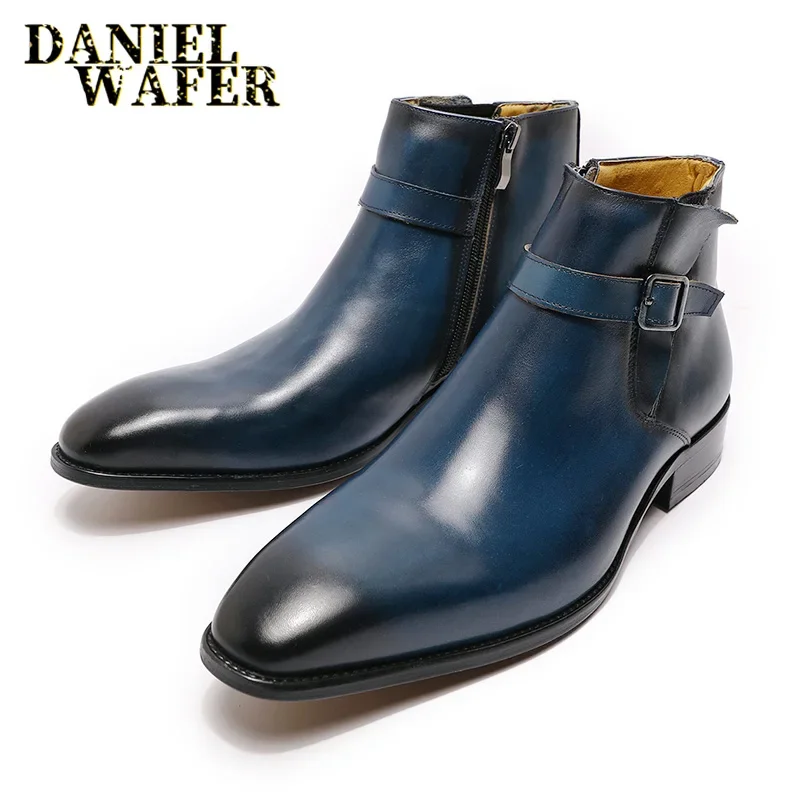 chinese dress ladies Men's Leather Decon Chelsea Boots