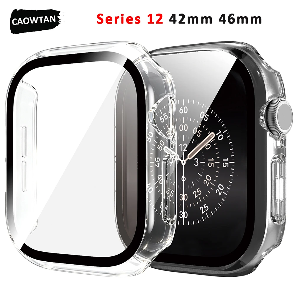 Premium Tempered Glass and Case Screen Protector with Bumper for Smartwatch Accessories