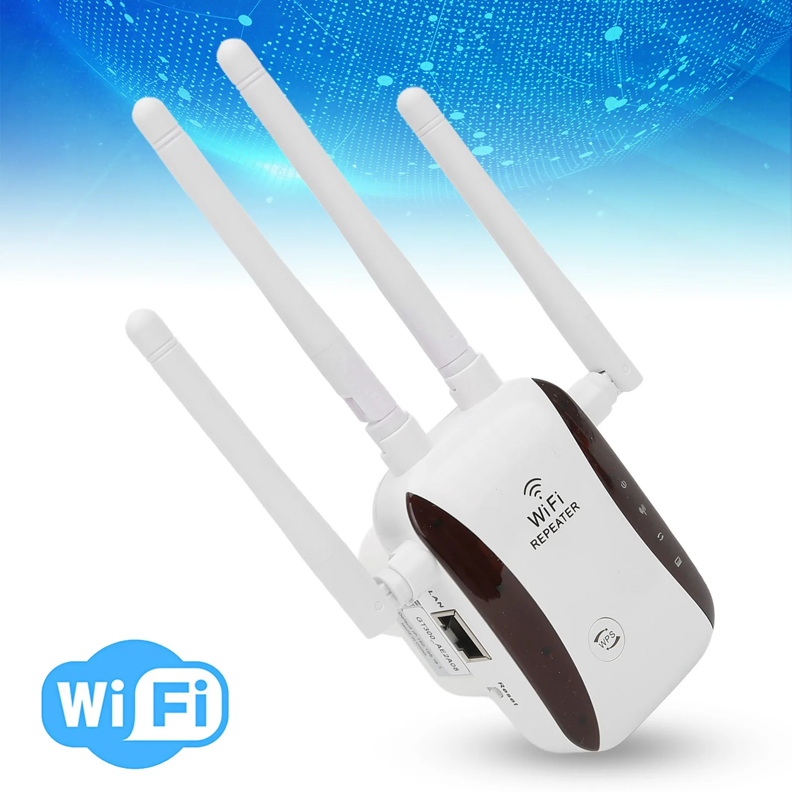 WiFi 범위 확장기 300Mbps 4 안테나 무선 신호 중계기 증폭기 가정용 호텔 무선 신호 중계기