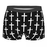 Catholic Jesus Cross Boxer Shorts For Men 3D Printed Male Christian Religious Underwear Panties Briefs Breathbale Underpants 1
