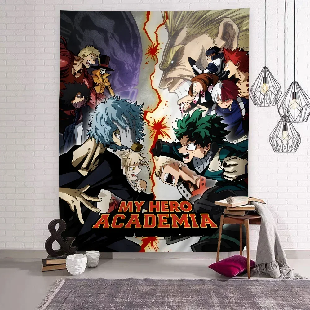 VIKAMA My Hero Academia Deku Anime Wandteppich, Wandbehang für Schlafzimmer, Wohnheim, Wohnzimmer, Heimdekoration, ästhetischer Hintergrundstoff – Detail 10