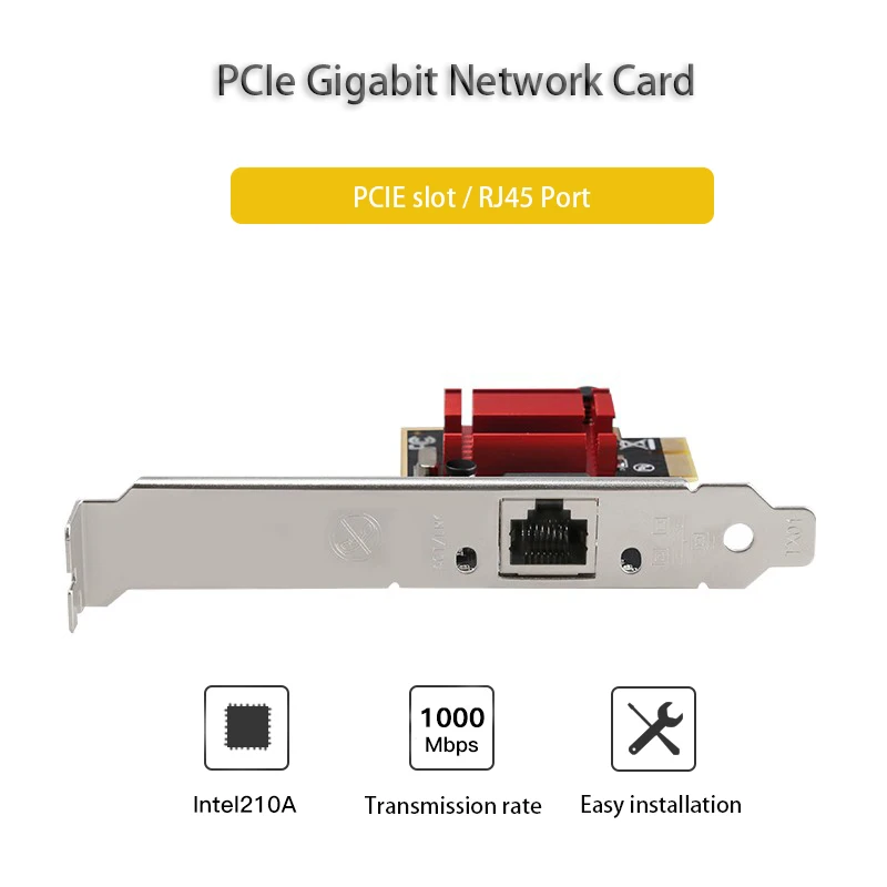 

Fast Ethernet gaming adaptive RJ-45 LAN Adapter high-speed Gigabit PCI-E Network Card 10/100/1000mbps computer accessorie for PC