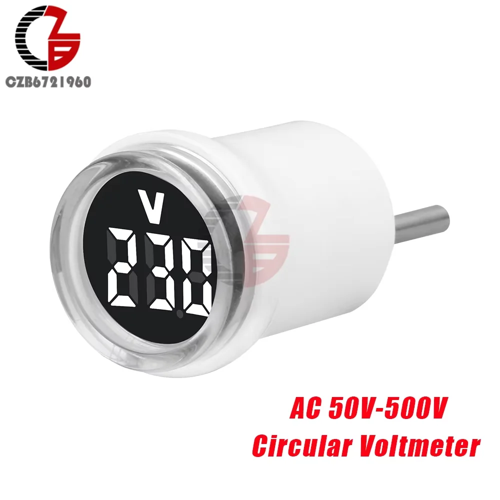 Digital LED Voltmeter with EU Plug for AC Voltage Measurement