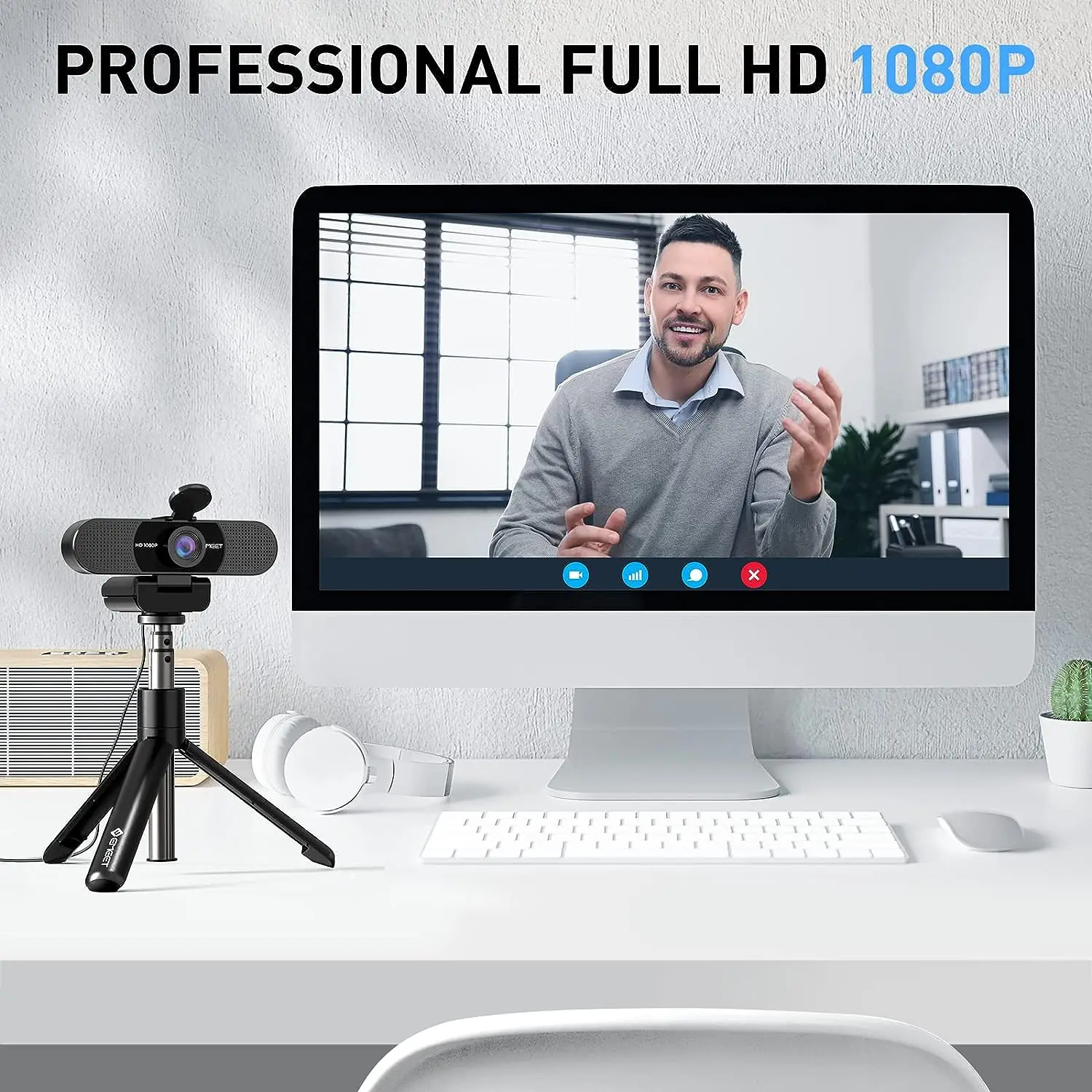 1080P Webcam Full HD Web Camera EMEET C960 with Tripod