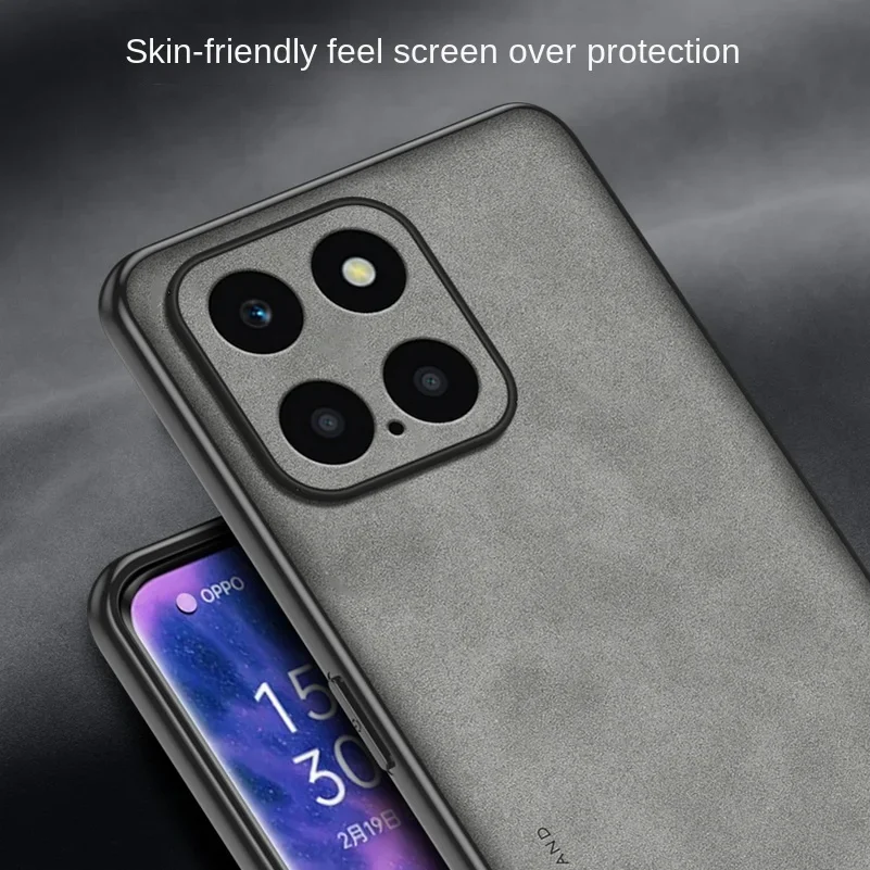 Luxury Leather Skin Feel Shockproof Case with Camera Protection