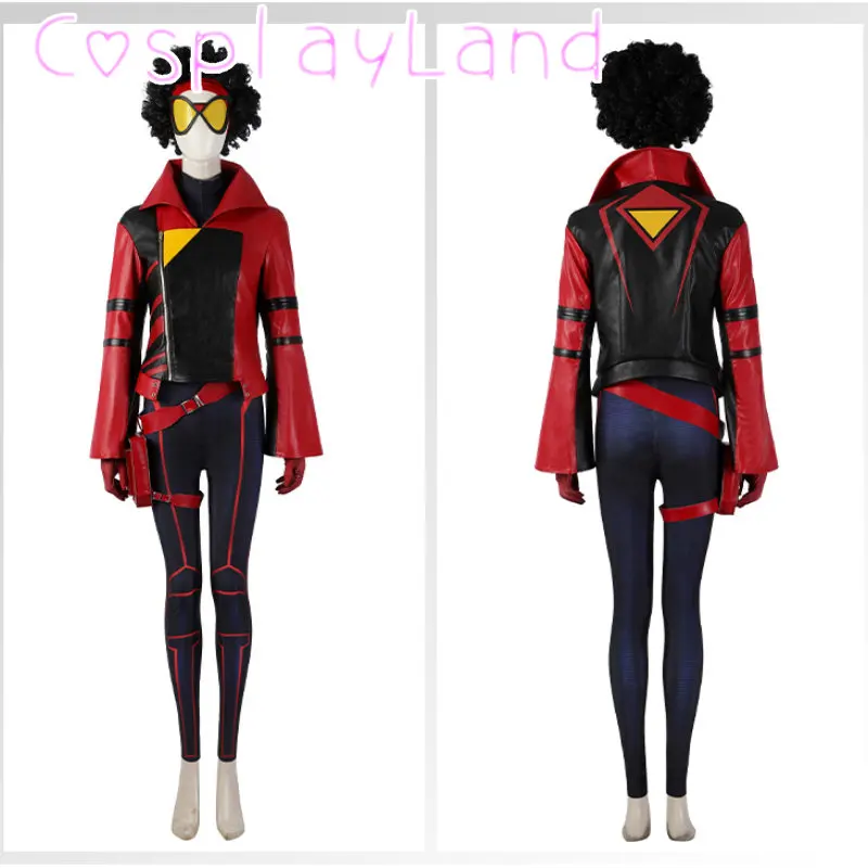 

Superhero Spider Verse Jessica Drew Cosplay Costume Sexy Jumpsuit With Accessories Jacket Halloween Carnival Costumes Outfit