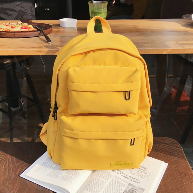 

Новый корейский вместительный уличный рюкзак для мальчиков и девочек, однотонная школьная сумка, женская одежда, рюкзак из ткани Оксфорд для студентов