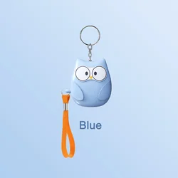 Powerful 130dB Personal Safety Keychain Alarm Siren (Owl - blue)