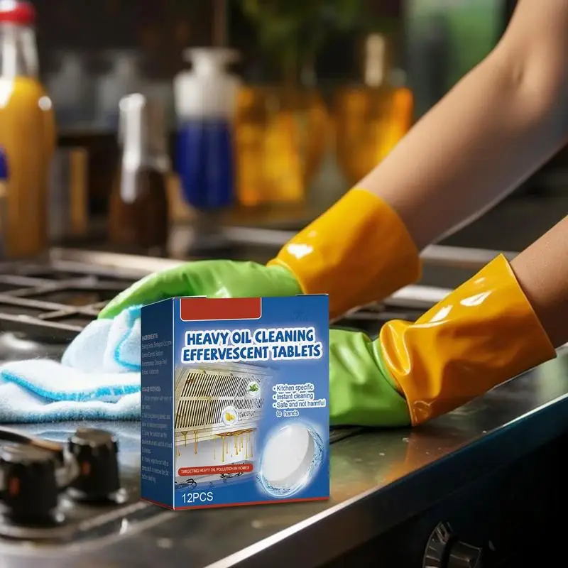 Heavy Oil Stain Cleaner Foam Degreaser Cleaner Kitchen Oil Stains Grease Cleaning Tablet For Heavy Stain Grease Removal