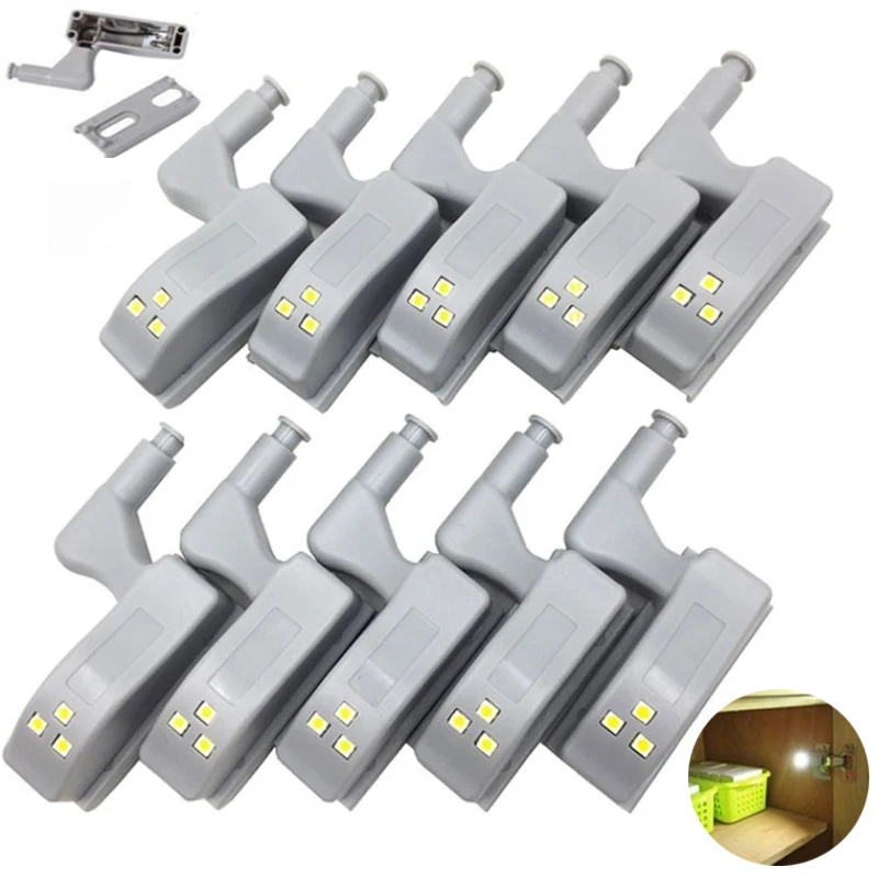 20pcs universal LED inner hinge light cabinet sensor light wardrobe cabinet sensor bedroom kitchen closet night