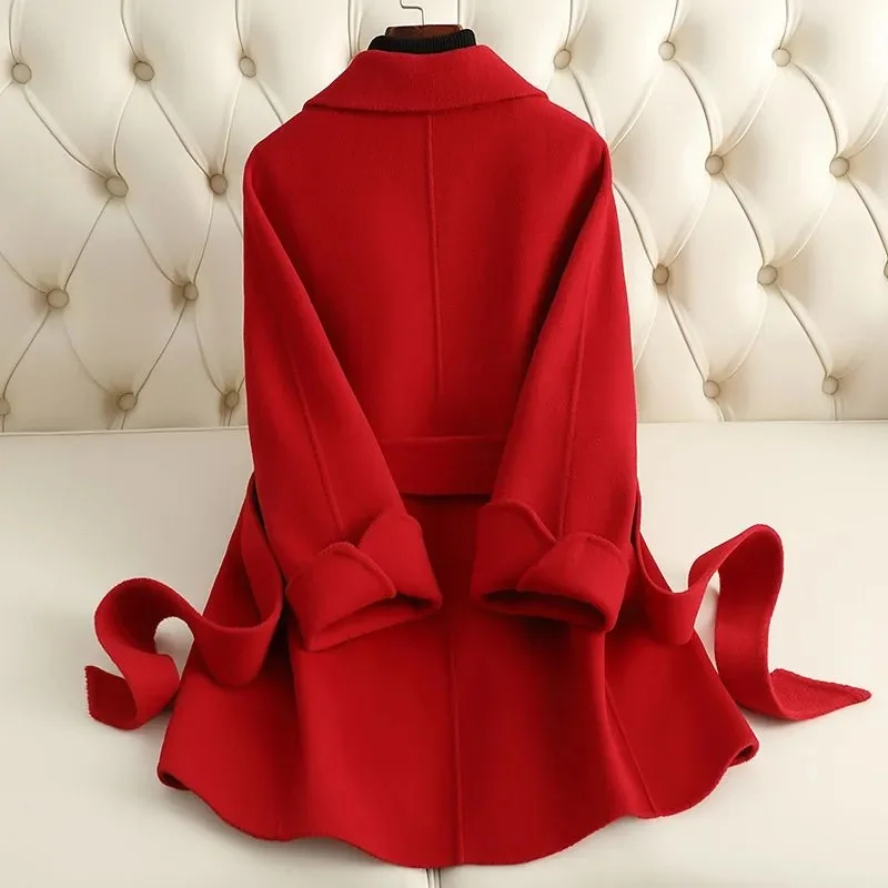 NewDouble-sidedWoolOvercoatWomenAutumnWinterElegantWoolenCoatWithBeltHigh-endSmallFragrantStyleCashmereJacket-AliExpress200000345