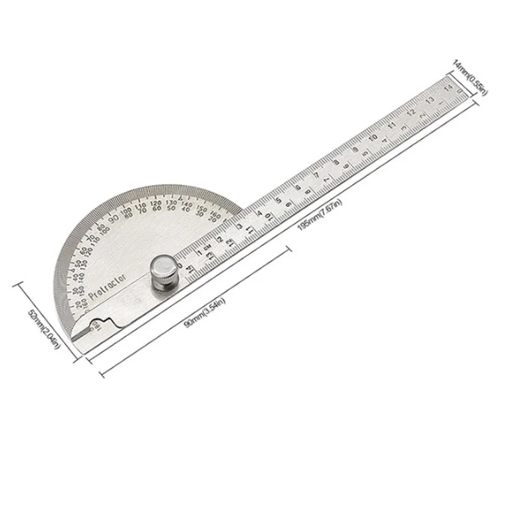 측정 눈금자 각도계 각도 눈금자 스테인레스 스틸 목공 도구, 180 도 각도기, 금속 각도 파인더 도구 부품