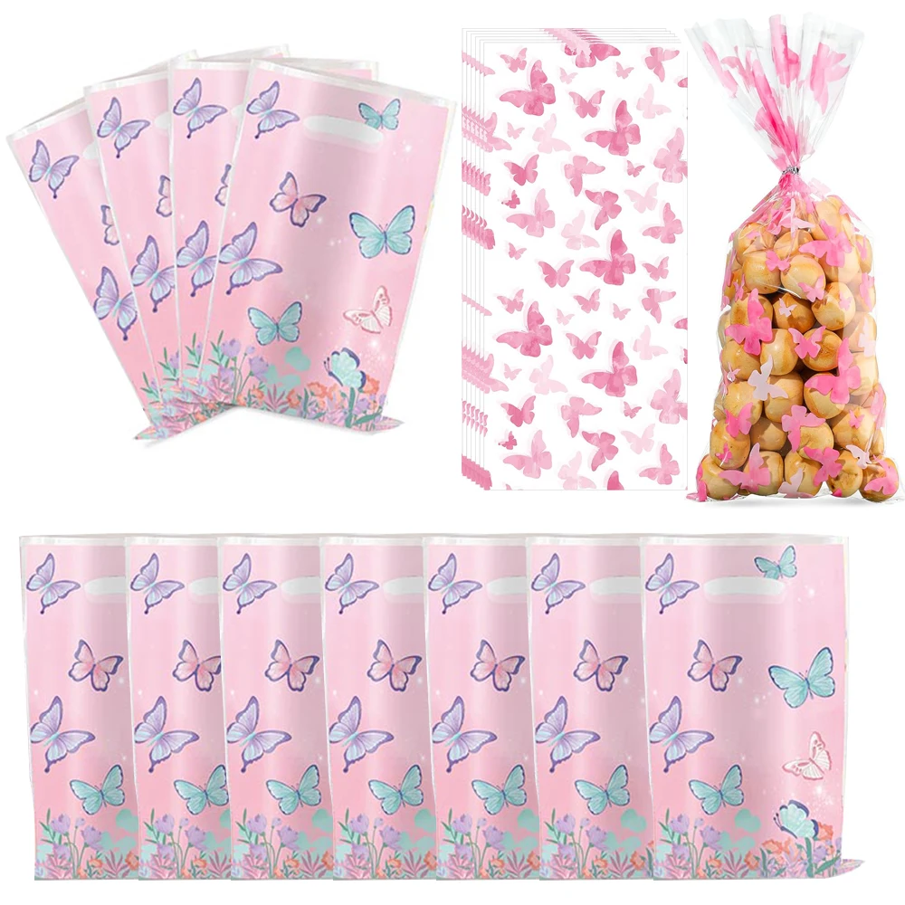 

100 шт., подарочные пакеты в виде бабочек