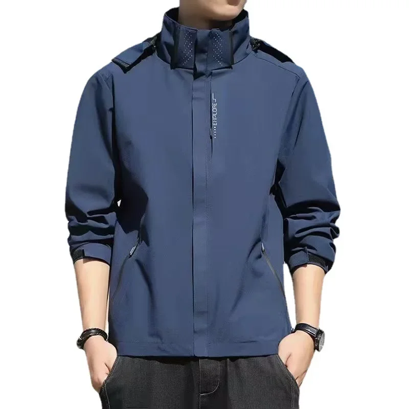 Outdoor Windproof Waterproof Climbing Jacket Thin Single-layer Men's Women's Workwear Raincoat Printed Jacket For Hiking camping jacket