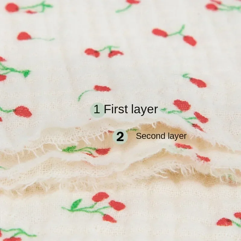 1/3/5yards Double-Layer Cotton Gauze Children Sheets Pajamas DIY Dress Fabrics Soft Environmentally Friendly Skin-Friendly