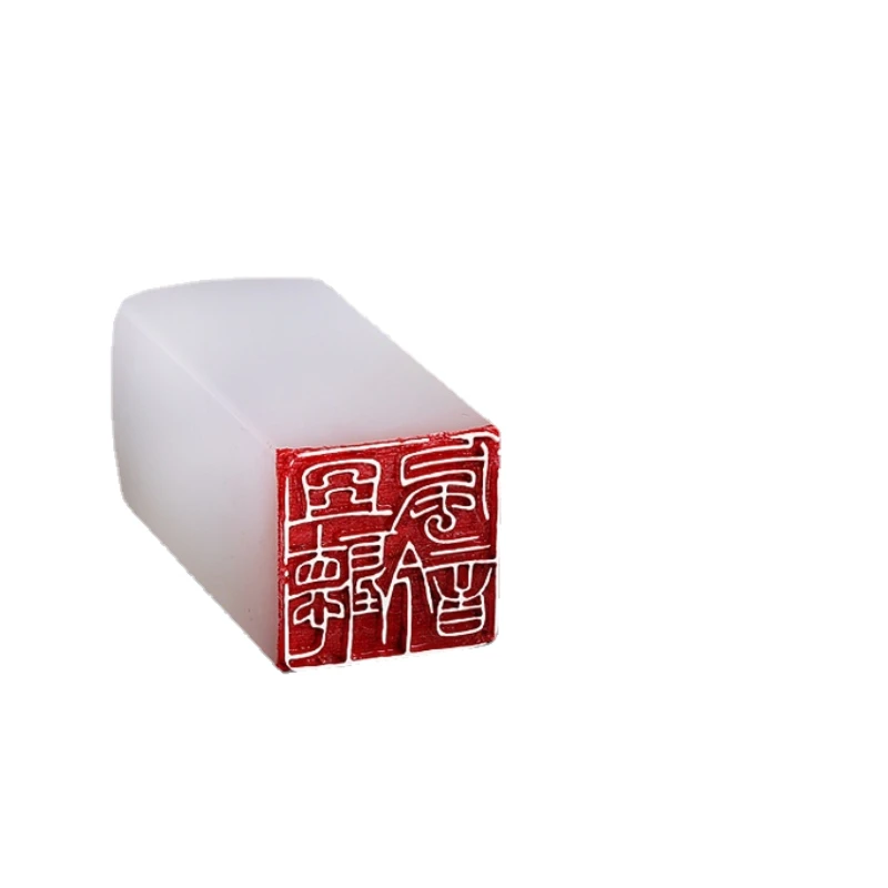 

Resin Finished Seal Chinese Calligraphy Painting Works Special Collection Clear Stamps Lettering Seal Artist Buddha Statue Stamp