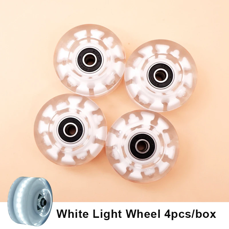 4pcs Luminous Roller Skate Wheels with Bearings for Double Row Skating and Skateboard roller skating wheels