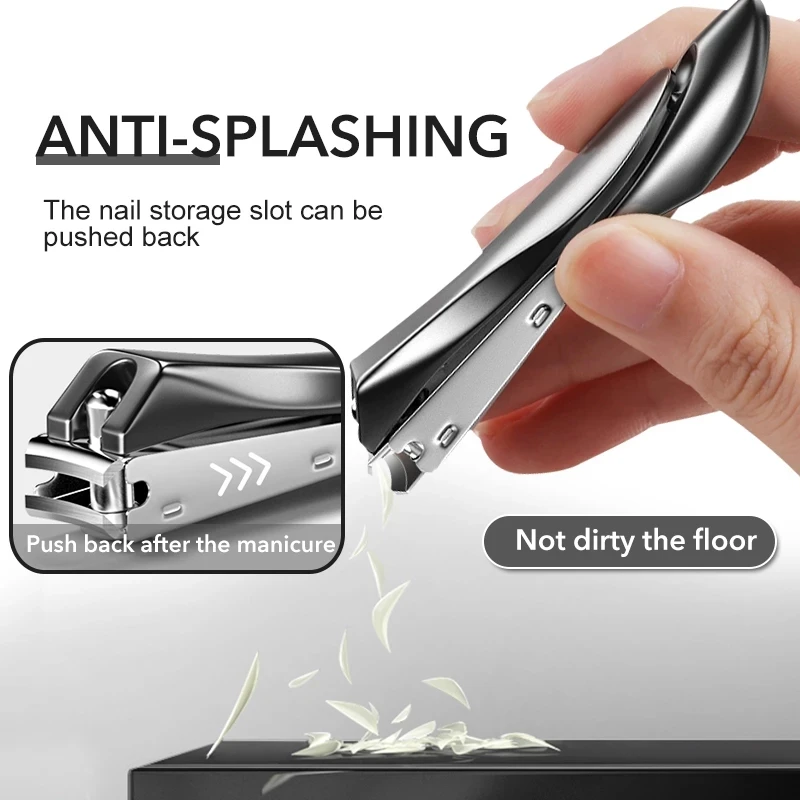 Stainless Steel Nail Clippers Sharp Curved Blades Finger Toenail Manicure Tool For Home Use 1 Pcs