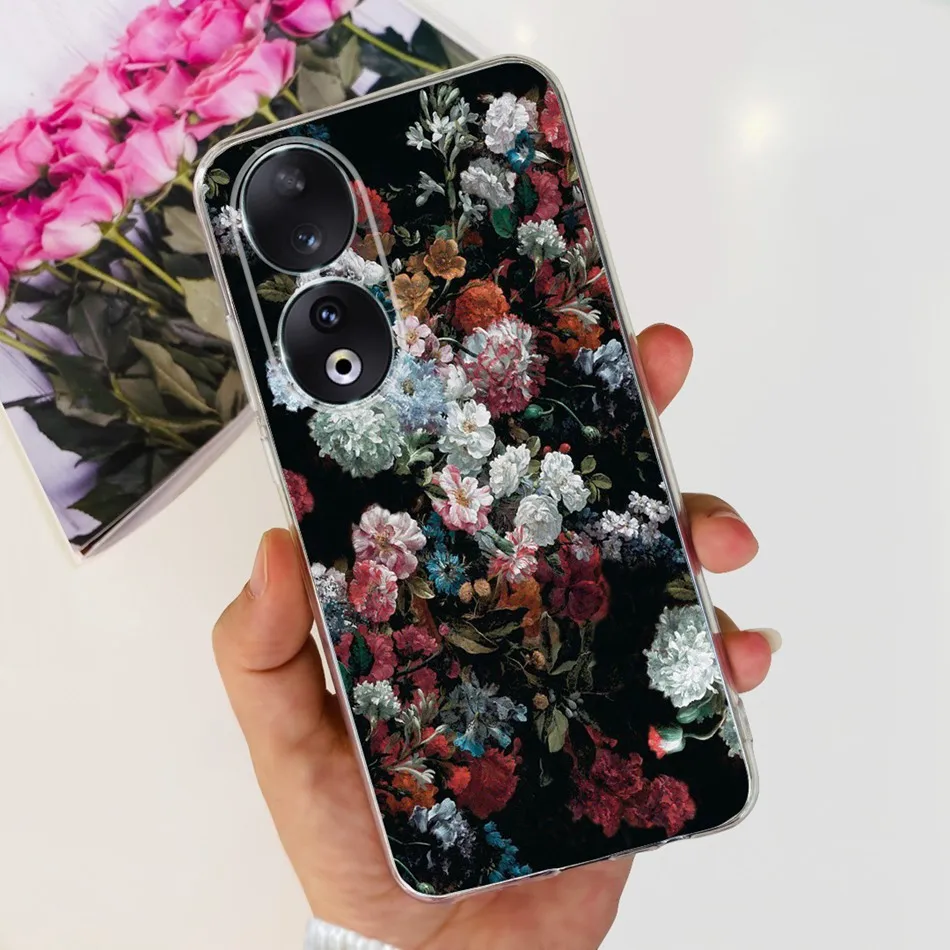 Elegant Flower Butterfly Pattern Soft Silicone TPU Phone Case