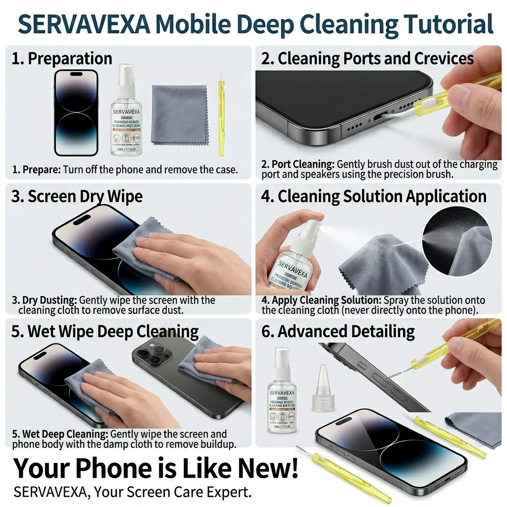 Ultimate 7-in-1 Screen Cleaning Kit with Brushes & Microfiber Cloth
