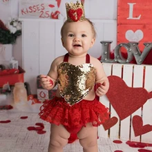 

Toddler Kids Baby Girls Clothing Summer Cotton Backless Jumpsuit Contrast Color Sequins Sleeveless Strappy Bodysuit 0-24 Months
