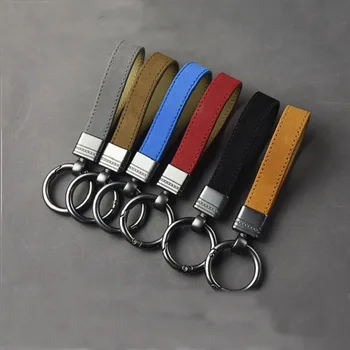 Portachiavi in Vera Pelle di Lusso per Auto, Regalo Aziendale di Alta Gamma per Uomo, Ottima Qualità, Nero e Marrone