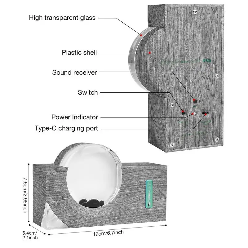 Magnetic fluid lamp wireless and charging operation modes