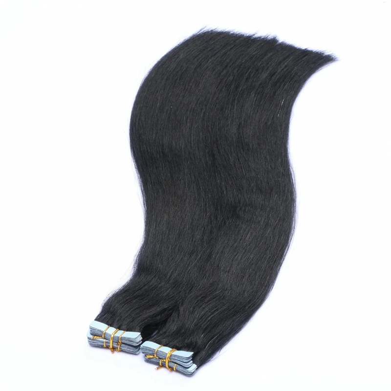 Tape In Straight Human Hair Extensions Brazilian Hair Adhesive Extensions Real Human for Women Skin Weft Black Brown