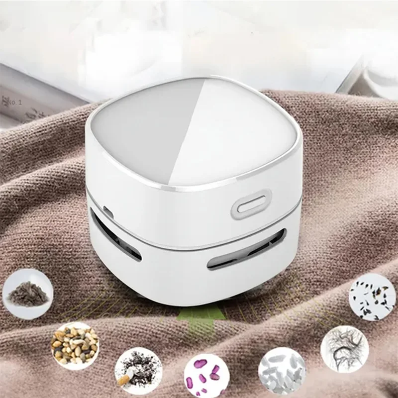 Compact 360° Rotating Desktop Vacuum Cleaner