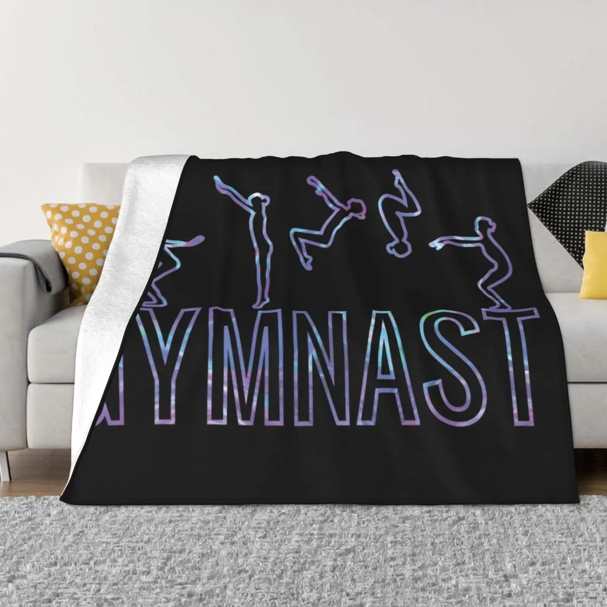 

Gymnast - Holographic Throw Blanket Beautifuls Decorative Sofas Blankets For Bed Blankets
