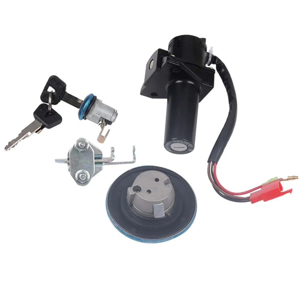 For YAMAHA YBR250 YBR YS YS250 Motorcycle Ignition Switch Lock Door Set Gas Fuel Tank Cap Seat Keys Cover