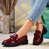 Luxury European and American Leather Shoes 2024 Autumn New Outdoor Leisure Fashion Lacquer Retro Versatile Women's Shoes Loafers 3