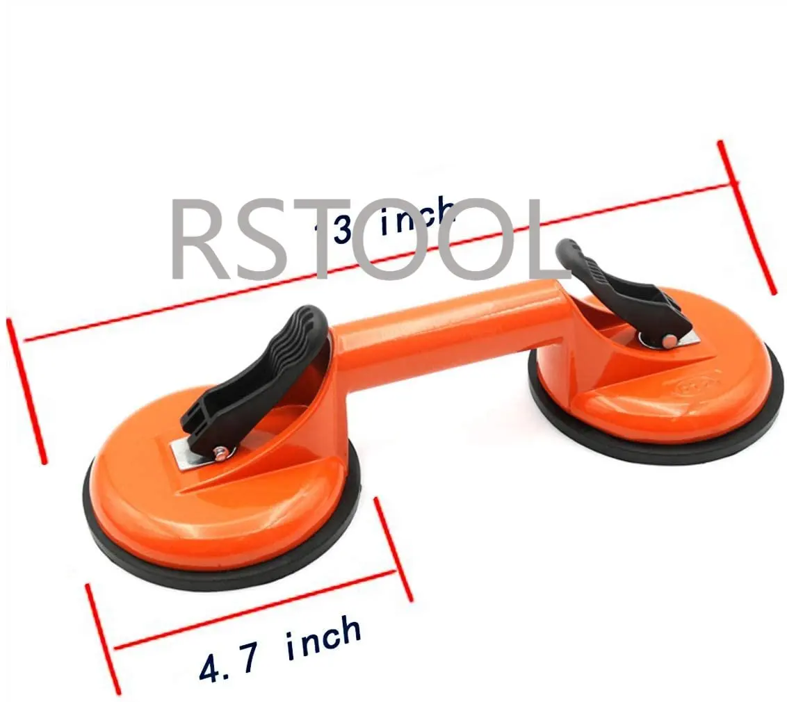 Glass Lifting Suction Cups Heavy Duty Vacuum Handle Holder to Lift Large Glass/Floor Gap Fixer for Tiles Mirror Granite Lifting 200kg bearing capacity 8 inch vacuum suction cups heavy duty industrial suckers with pressure gauge for lifting large glass tile