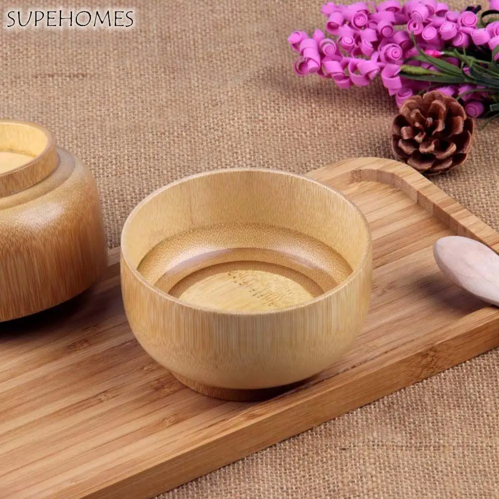 

Creative Handcrafted Domestic Family Kitchen utensils Natural Soup Vegan bowl Bamboo Bowl Tableware Rice Bowl