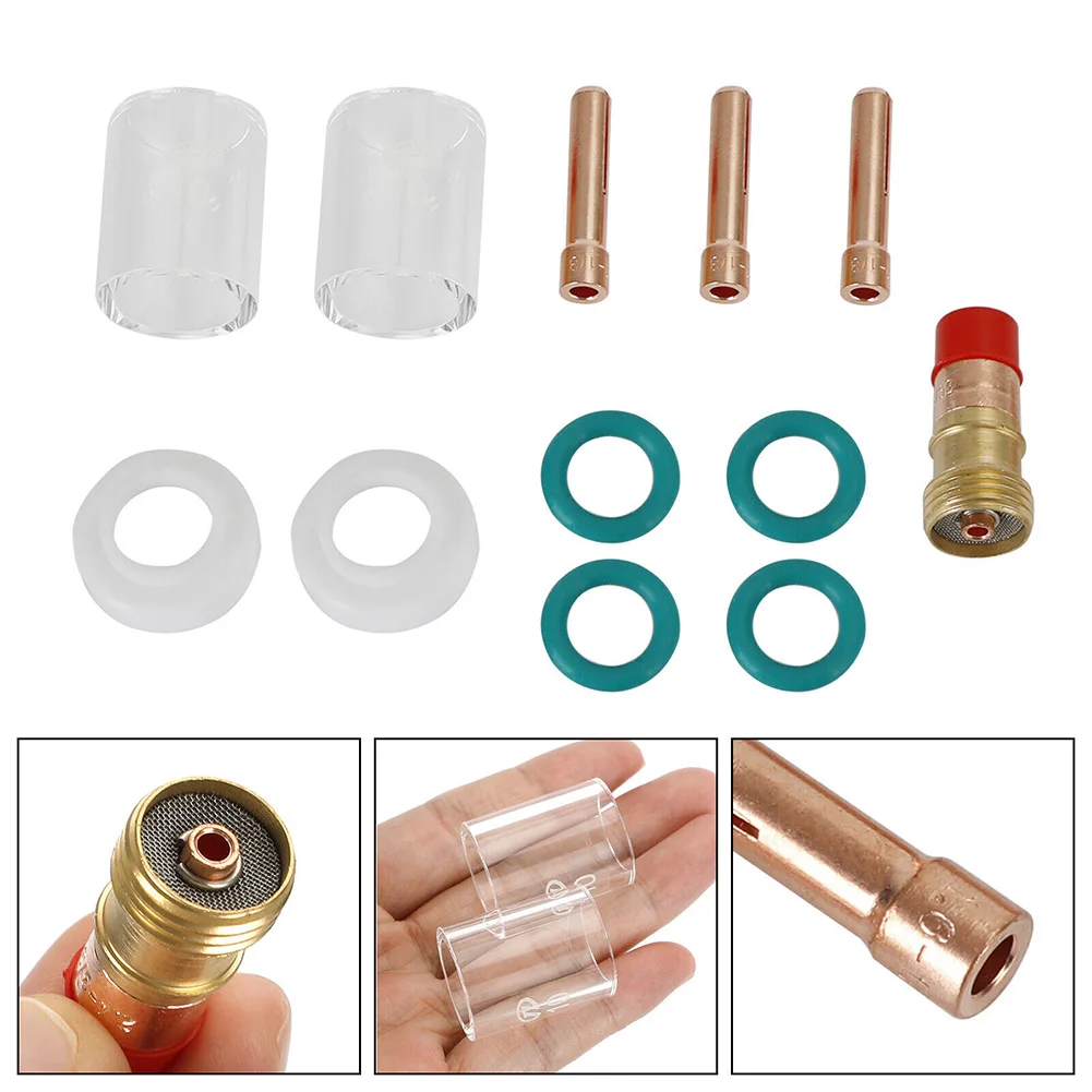 

Versatile Tig Welding Torch Stubby Gas Lens Glass Cup Kit for Wp 17/18/26 Suitable for Carbon Steel and Low Alloy Steel