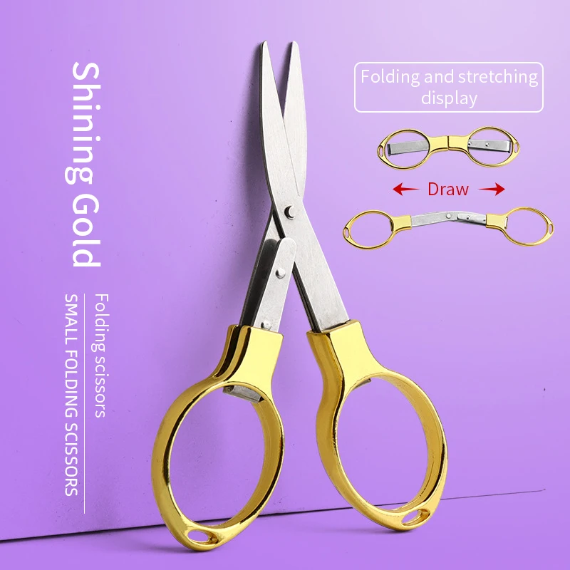 Description Picture 4 of itemMini Exquisite Folding Small Scissors Zinc Alloy 8 Word Stretch Scissors Outdoor Travel Fishing Multifunctional Scissors