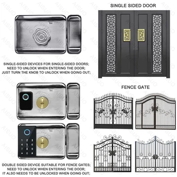 TUYA WIFI outdoor waterproof smart lock fingerprint biometric digital lock with remote control electronic lock smart door lock 3
