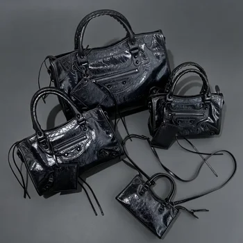 Borse Grandi Retrò con Rivetti Stile Moto, Nuova Collezione Borsa a Tracolla Donna Stile Europeo, Borsa Spicy Girl, Borsa Casual Unisex