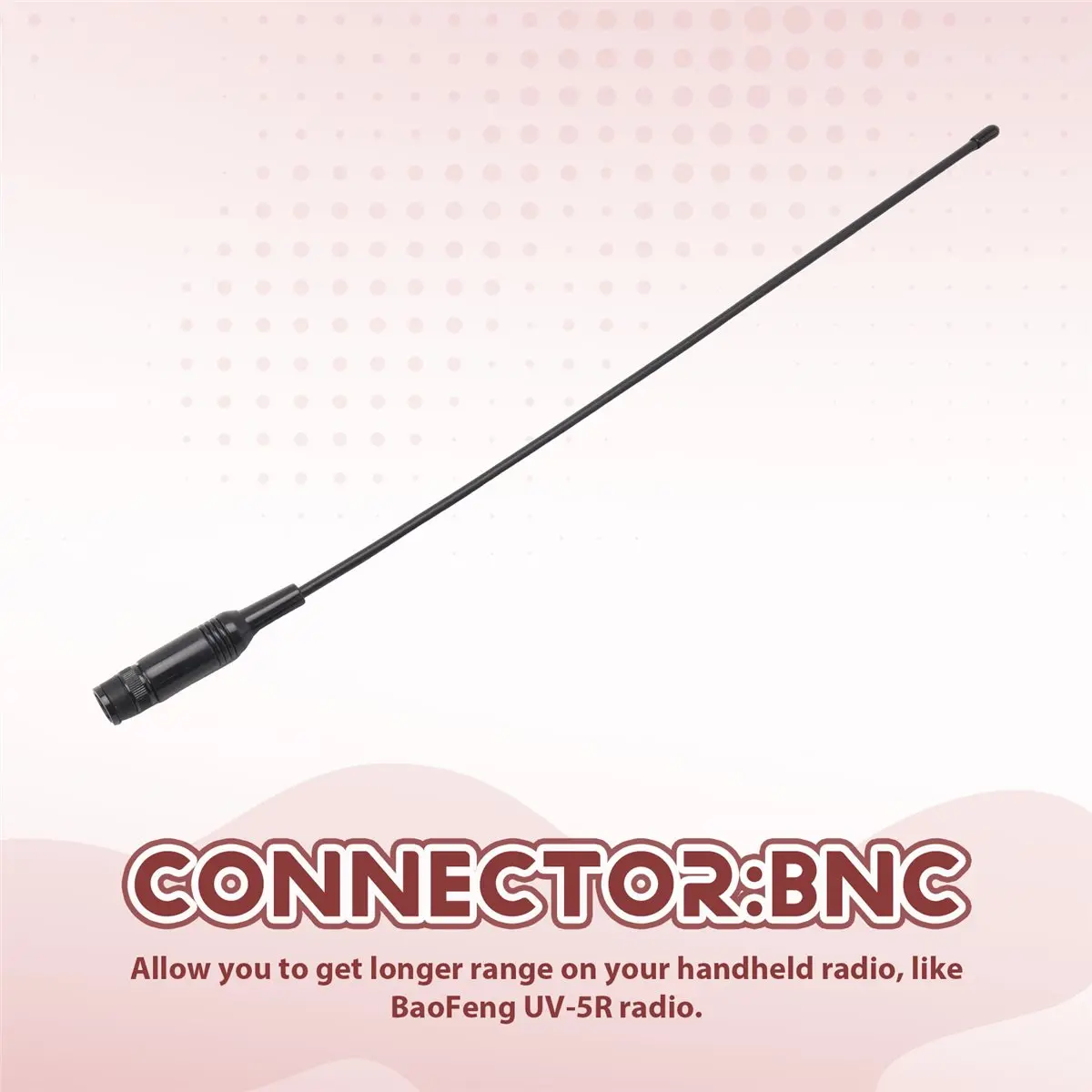 15W 전자제품 액세서리, RH-771 듀얼 밴드 VHF/UHF BNC 토키 핸드헬드 라디오 안테나(검은색)
