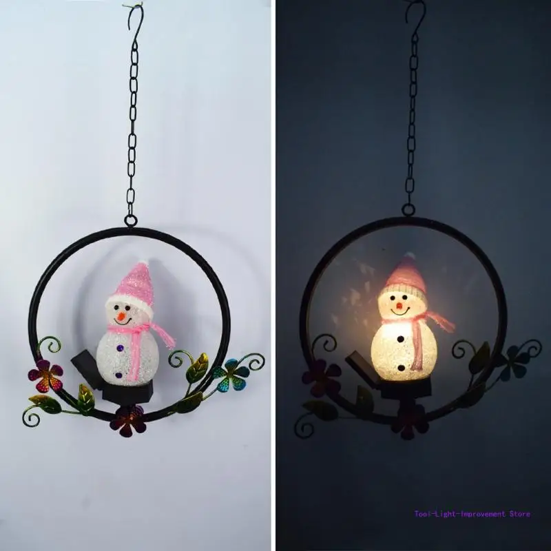 

C63E Светодиодный садовый светильник на солнечной энергии Рождественский мультфильм Снеговик Газон Пейзажное освещение