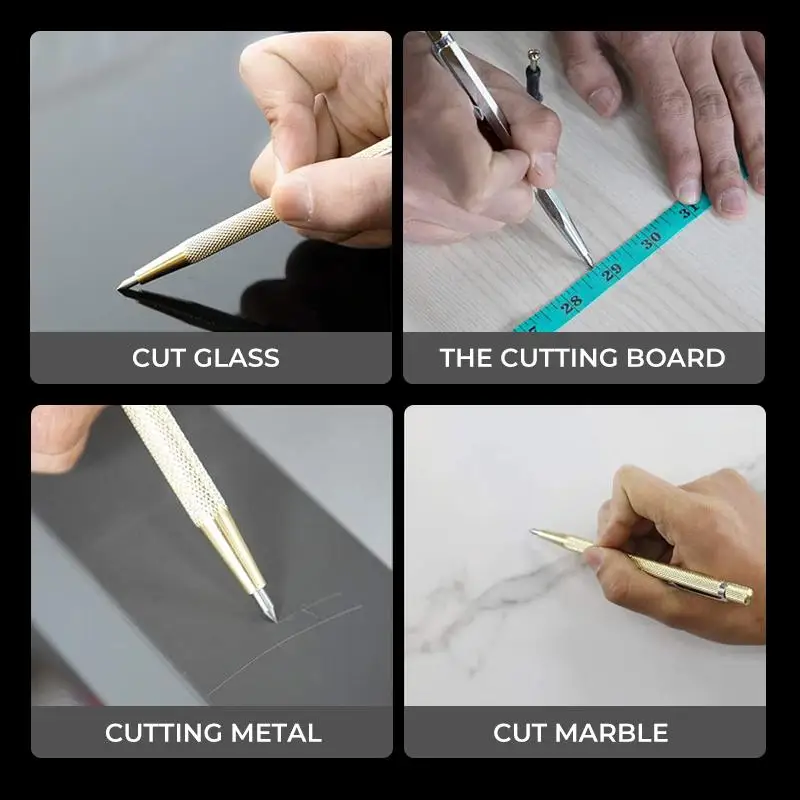 Glass Cutting Tool Diamond Glass Cutter Carbide Scriber Hard tile Cutting Machine Lettering Pen Engraver Glass knife Scriber 4