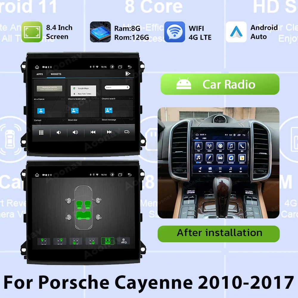 

128GB DVR For Porsche Cayenne 2010-2017 Upgrade Car Radio Android Auto Audio Touch Screen Stereo Multimedia Player Head Unit