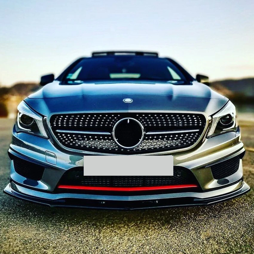 자동차 앞 범퍼 립 바디 키트 스포일러 카나드 카본 룩, 메르세데스 벤츠 CLA 클래스 C117 CLA200 260 CLA45 AMG 2013 2014 2015