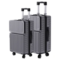 Ensemble de bagages de voyage 20 pouces 24 pouces, valise rigide en ABS avec roulettes, serrure TSA, légère, durable, bagage à roulettes, ensemble de 2 pièces, homme femme 2