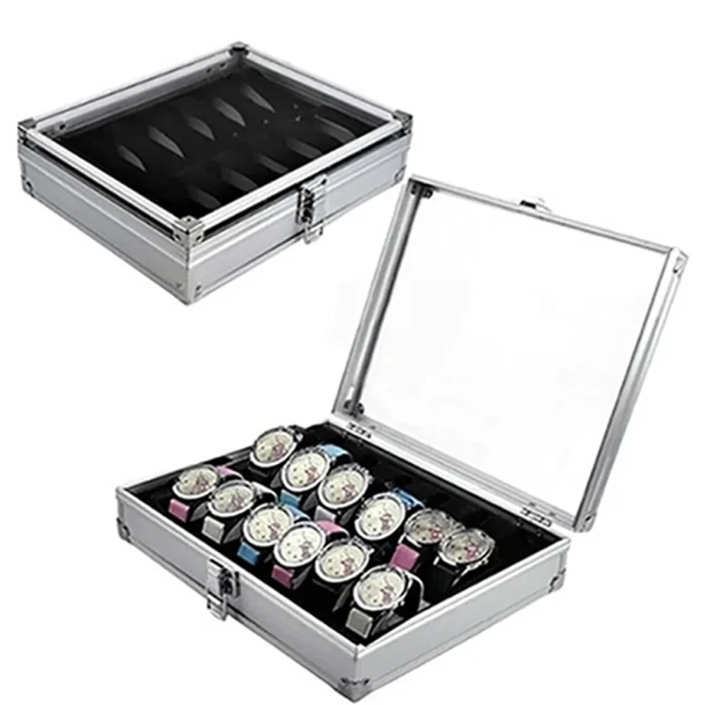 1pc Watch Display Storage Case 6/12/24 Grid Jewelry Watches Display Storage Box Square Rectangle Watch Holder
