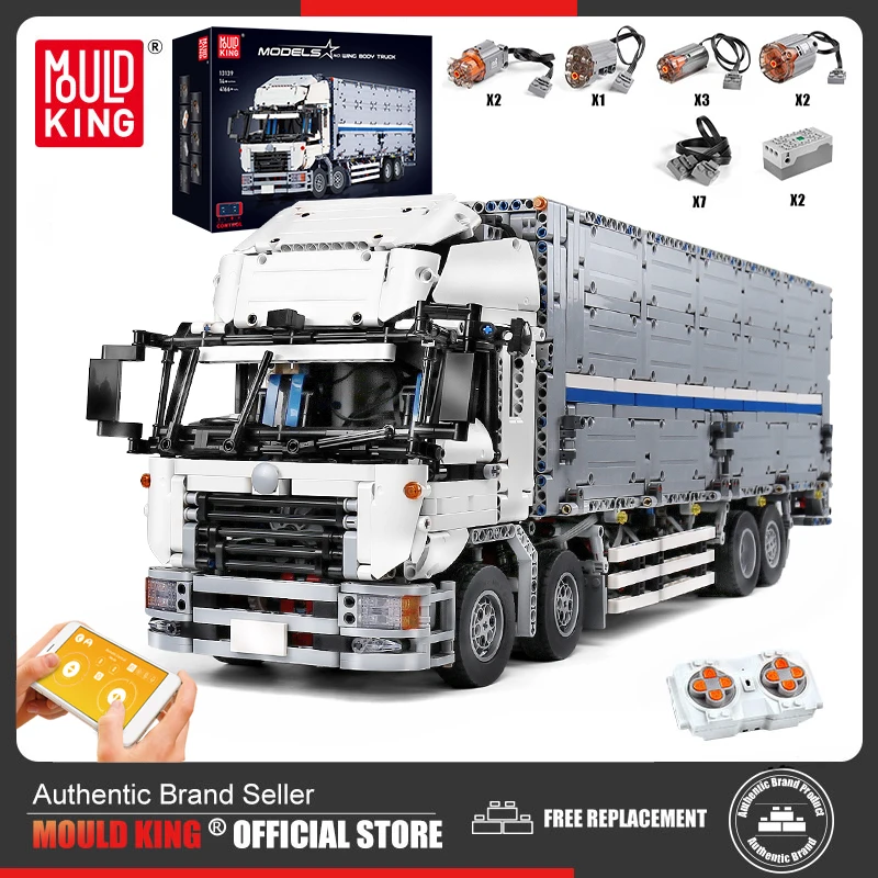 Mold King 13139 Technical Arakawas Tow Wing Body Container Truck Tatra Model Building Blocks Moc-1389 Mattoni Giocattoli Per Bambini Regali