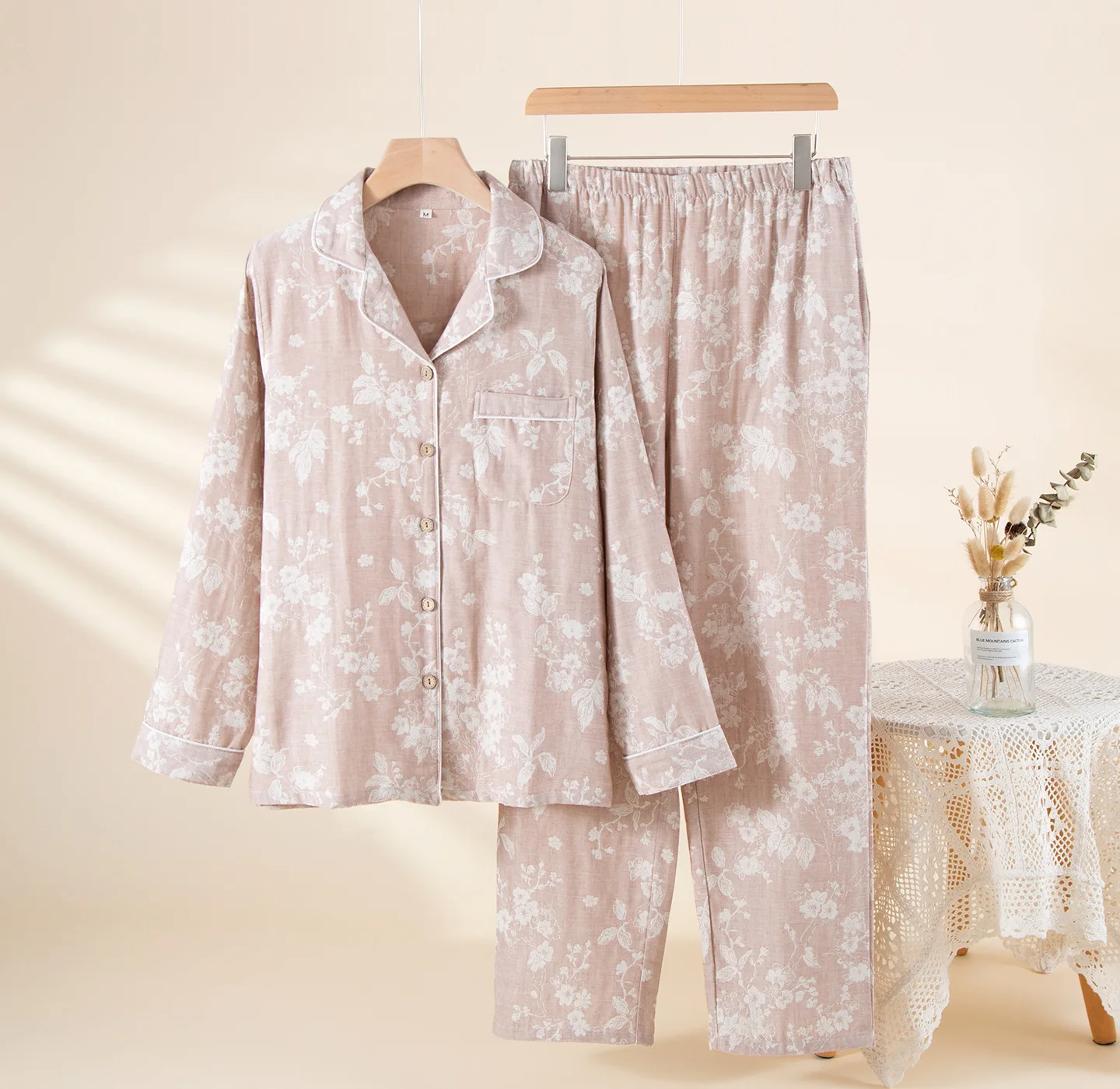 طقم منزلي نسائي قطن كتان