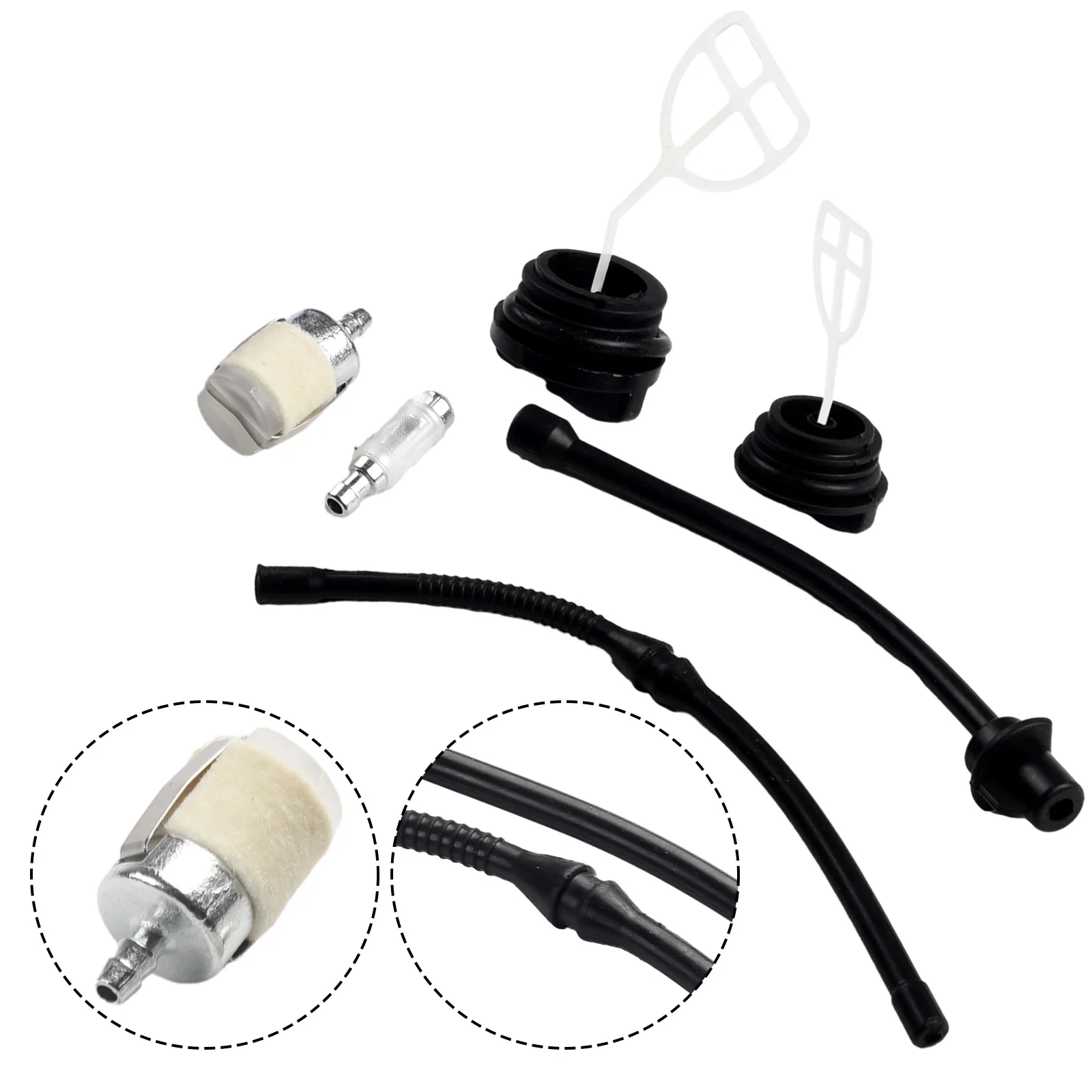 Kit Collecteur Admission + Tuyau Huile Pour Tronçonneuse Chinoise 2500 25cc – Pièces De Rechange 2 Temps